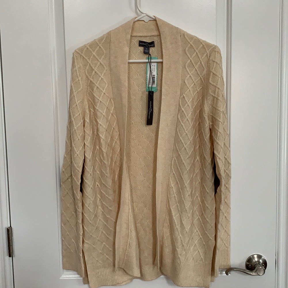 Women’s medium new with tags market and spruce off white cardigan